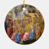 聖母マリア直感3王のベビーイエス・キリストヨセフ セラミックオーナメント (裏面)