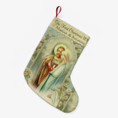 聖母マリア賛美されたセントジョーゼフの結婚式 スモールクリスマスストッキング (正面 (吊り時))