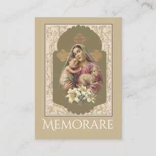 聖母マリア賛美されたMemorare神聖なカード 名刺