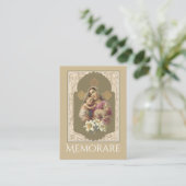 聖母マリア賛美されたMemorare神聖なカード 名刺 (スタンド正面)
