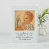 聖母マリア カトリック 祈りの詩のカード 招待状 (スタンド正面)