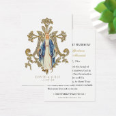 聖母マリア カトリック 結婚式 祝福カード (デスク)