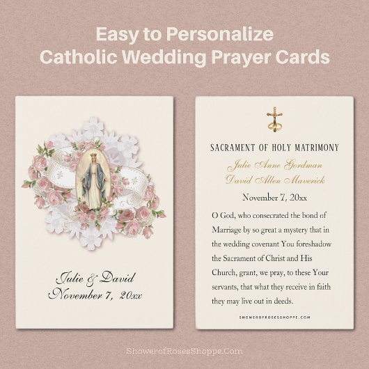 聖母マリア カトリック 結婚式 記念品 カード