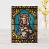 聖母マリア カード (黄色い花)