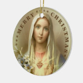 聖母マリア クリスマス オーナメント 陶器製 (左)