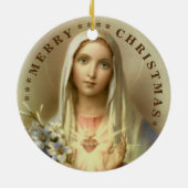 聖母マリア クリスマス オーナメント 陶器製 (裏面)