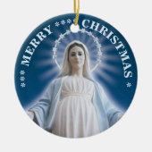 聖母マリア クリスマス オーナメント 陶器製 (正面)