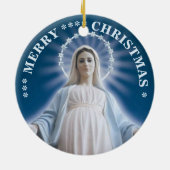 聖母マリア クリスマス オーナメント 陶器製 (裏面)