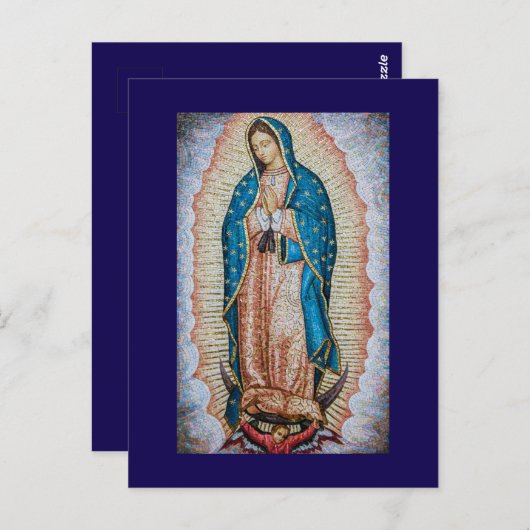 聖母マリア・グアダルペ カトリック グリーティングカード ポストカード (正面/裏面)