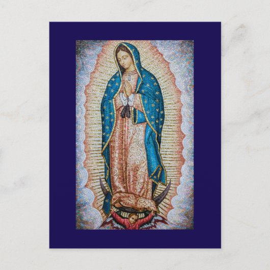 聖母マリア・グアダルペ カトリック グリーティングカード ポストカード (正面)