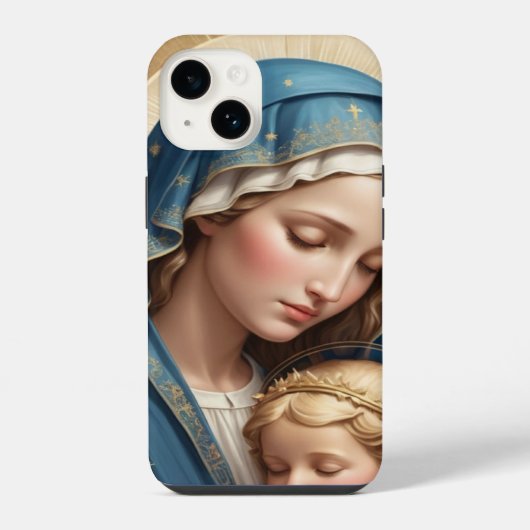 聖母マリア 伝統的なカトリック iPhoneケース (裏面)