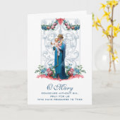 聖母マリア 宗教的 母の日 カトリック カード (黄色い花)