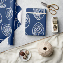 聖母マリア、白レース、ネイビーブルー