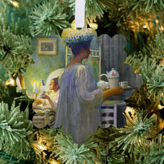 聖母ルーシーのクリスマスの朝 オーナメントカード (インサイチュ (木))