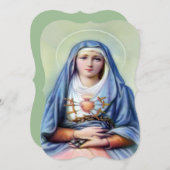 聖母悲傷の祈り付き 招待状 (正面/裏面)