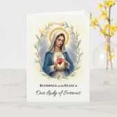 聖母悲嘆の祭日祝福の花輪 カード (黄色い花)