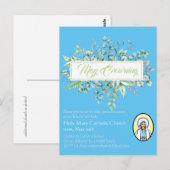 聖母戴冠招待状 ヴァージン・メリー カトリック招待状 ポストカード (正面/裏面)