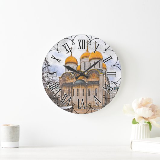 聖母昇天聖堂。モスクワ・クレムリンロシア。 ラージ壁時計 (ホーム)