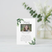 聖母無原罪の聖心 追悼祈祷カード プレイスカード (スタンド正面)