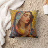 聖母祈りの言葉印象主義 クッション (ブランケット)