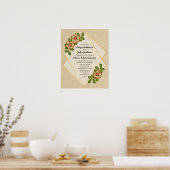 「聖母結婚」幾何結婚証明 ポスター (キッチン)