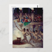 聖火レースN.C.ワイエスによるギリシャ五輪 ポストカード (正面/裏面)