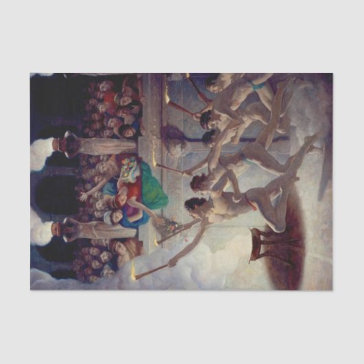 聖火レースN.C.ワイエスによるギリシャ五輪 薄葉紙 (正面)