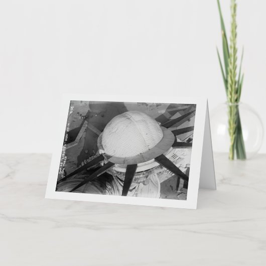 聖火ヴィンテージの自由のトップ像 箔グリーティングカード (正面)