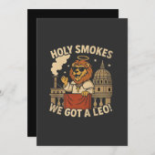 聖煙 ポープ レオ14世 キリスト教教会 招待状 (正面/裏面)