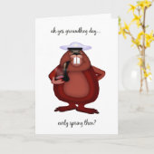 聖燭節カード-おもしろいの聖燭節カード カード (黄色い花)