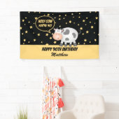 聖牛あなたは90かわいいおもしろいハッピーハッピー第九誕生日 横断幕 (インサイチュ)