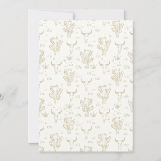 聖牛おもしろいヴィンテージカウボーイ50誕生日 招待状 (裏面)