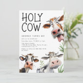 聖牛おもしろい誕生日パーティーへの招待 招待状 (スタンド正面)