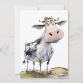 聖牛おもしろい誕生日パーティーへの招待 招待状 (裏面)