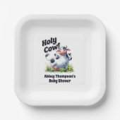 聖牛おもしろい赤ちゃんシャワー ペーパープレート (正面)