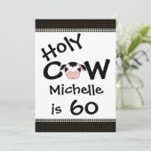 聖牛おもしろい60歳の誕生日パーティーへの招待 招待状 (スタンド正面)