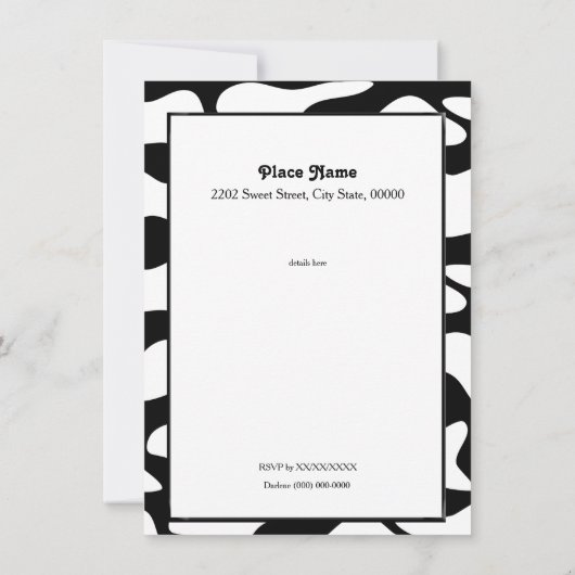 聖牛おもしろい60歳の誕生日パーティー招待状 招待状 (裏面)