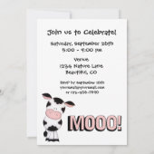 聖牛おもしろい70歳の誕生日パーティーへの招待 招待状 (裏面)