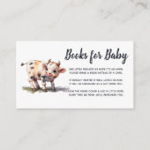 聖牛かわいいベビー牛の赤ちゃんシャワー本ベビー エンクロージャーカード (正面)