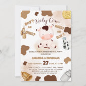 聖牛かわいい水の色ジェンダーが明らかになる 招待状 (正面)