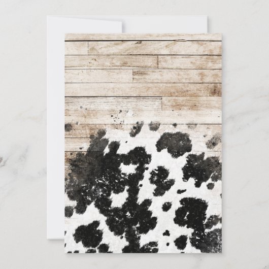 聖牛のフローラカウボーイブーツ30歳の誕生日 招待状 (裏面)