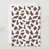 聖牛の国素朴フローラ子牛の赤ちゃんシャワー 招待状 (裏面)