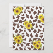 聖牛の国素朴農動物の赤ちゃんシャワー 招待状 (裏面)