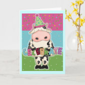 聖牛の祝誕生日カード カード (黄色い花)