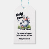 聖牛の赤ちゃんシャワーありがとう ギフトタグ (正面)