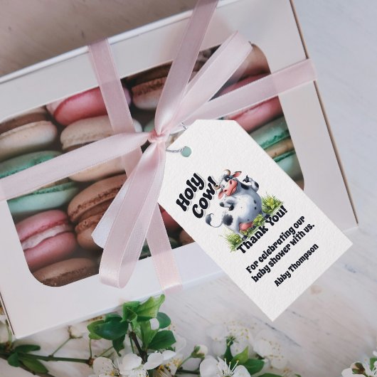 聖牛の赤ちゃんシャワーありがとう ギフトタグ