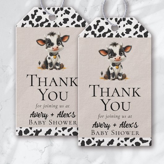 聖牛の赤ちゃんシャワーありがとう ギフトタグ