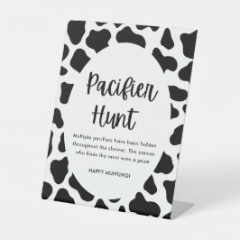 聖牛の赤ちゃんシャワーおしゃぶり狩りゲームサイン 台座サイン