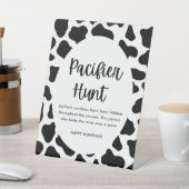 聖牛の赤ちゃんシャワーおしゃぶり狩りゲームサイン 台座サイン (インサイチュ)