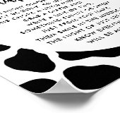 聖牛の赤ちゃんシャワー深夜おむつサイン ポスター (角)